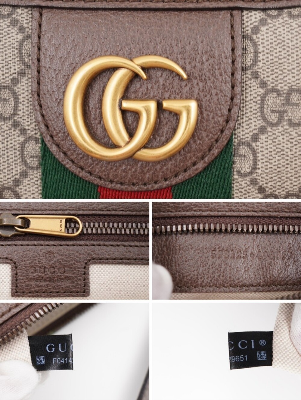 CI32 ❤️ Gucci GG Supreme Monogram Small Ophidia Half Moon Hobo - Picture 9 of 13
